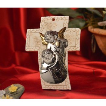 RL4600 Guardian Angel Standing Cross Made in Italy