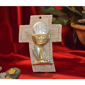 RL4700 Communion Chalice Standing Cross Made in Italy 