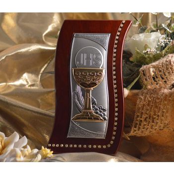 RL610 Large Italian Chalice icon on a wood stand 