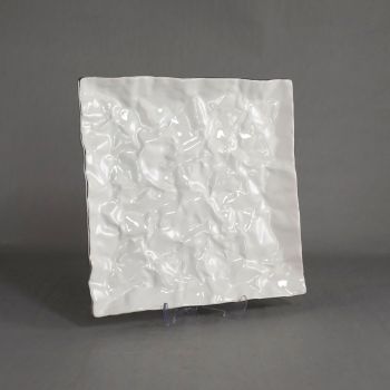 Square platter with Silver trim