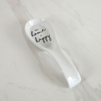 White Ceramic Spoon Rest
