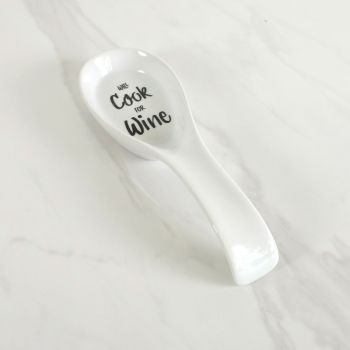 Will Cook for Wine Spoon Rest