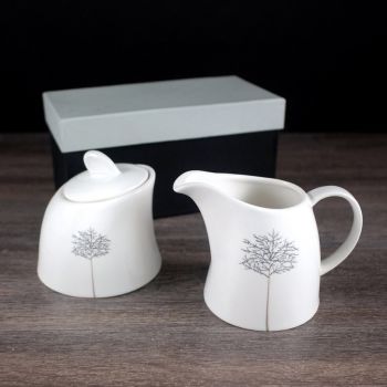 Sugar and Creamer with Tree of Life design