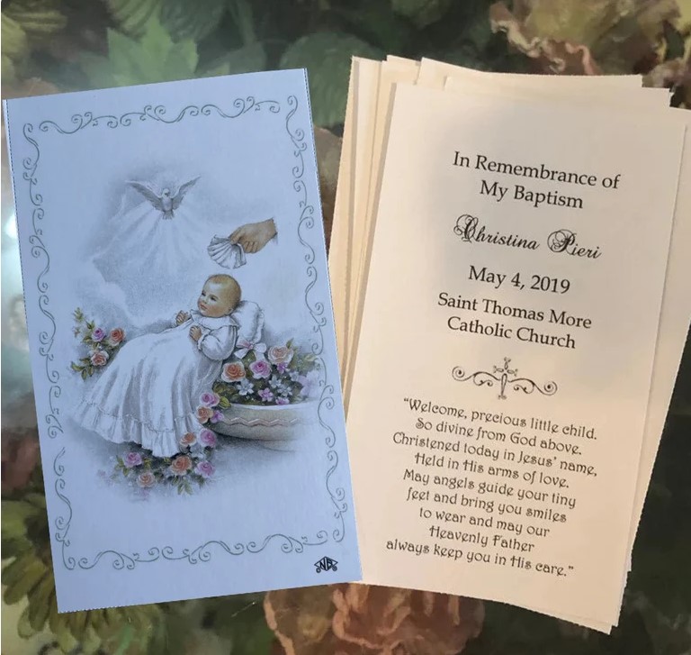 Baptism Remembrance Cards